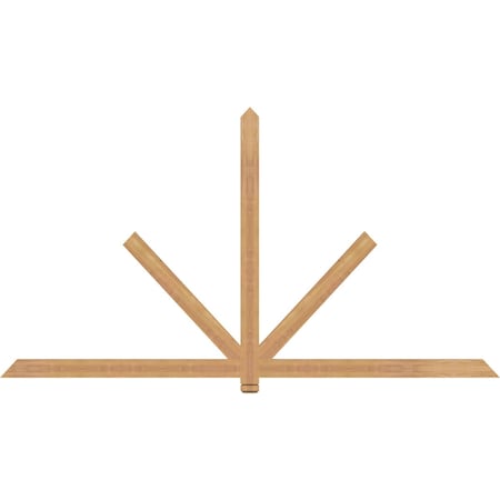 Ekena Millwork Kennewick Timber Gable Bracket, Western Red Cedar, 96"W x 52"H x 1 1/2"D x 3 1/2"F, 13/12 Pitch GBW096X52X0204KEN00SWR